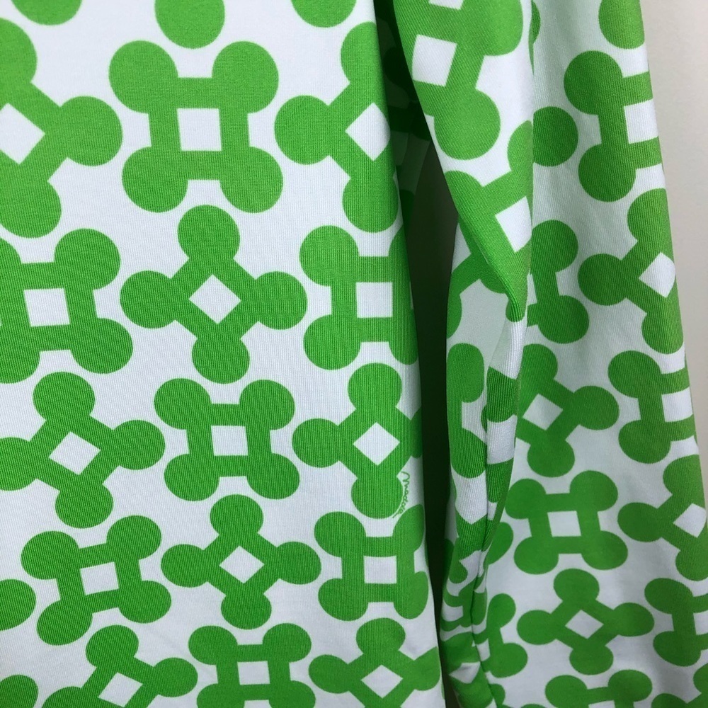 Melly M Green & White Patterned Stretchy Small S - Picture 3 of 6